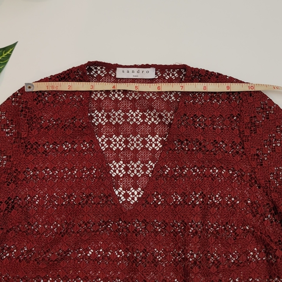 Sandro Lace Short Sleeve Top - Picture 6 of 8